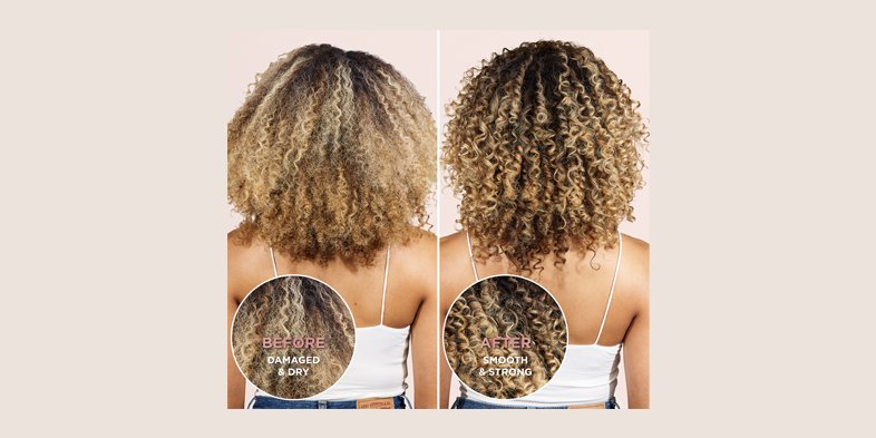 Before and after of hair breakage